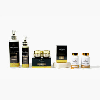 Complexion Correction Bundle – 6-piece set for skin brightening and smoothing.