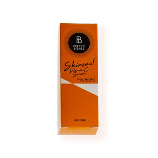 Pretty Biznez Vitamin C Brightening Serum for radiant, even-toned skin.