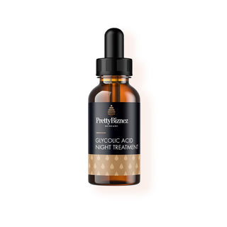 1 oz bottle of Glycolic Acid Night Treatment Serum for overnight skin renewal.