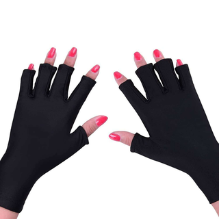 UV hand protection fingerless gloves shielding from sun.