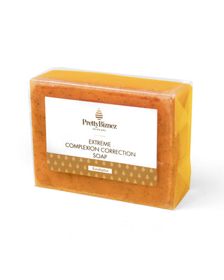 Extreme Complexion Correction Lightening Soap bar, ideal for skin exfoliation and brightening.