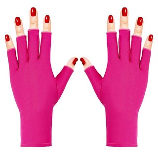 UV hand protection fingerless gloves shielding from sun.