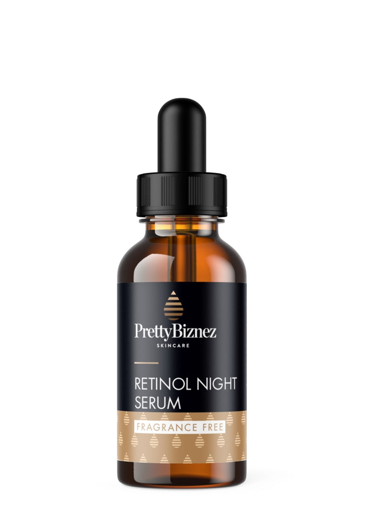 Retinol Night Serum Brightening Organic Face Retinol Serum All Natural 100% Pure in Liquid